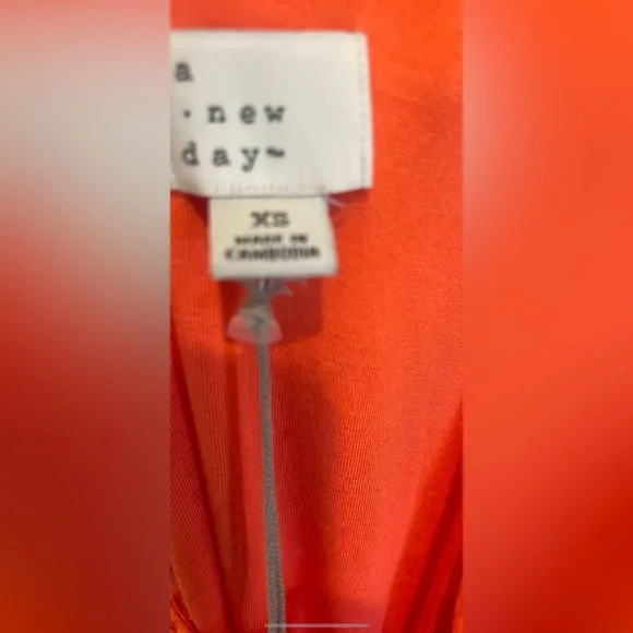 NWT A New Day Orange One Shoulder Dress - Picture 2 of 3